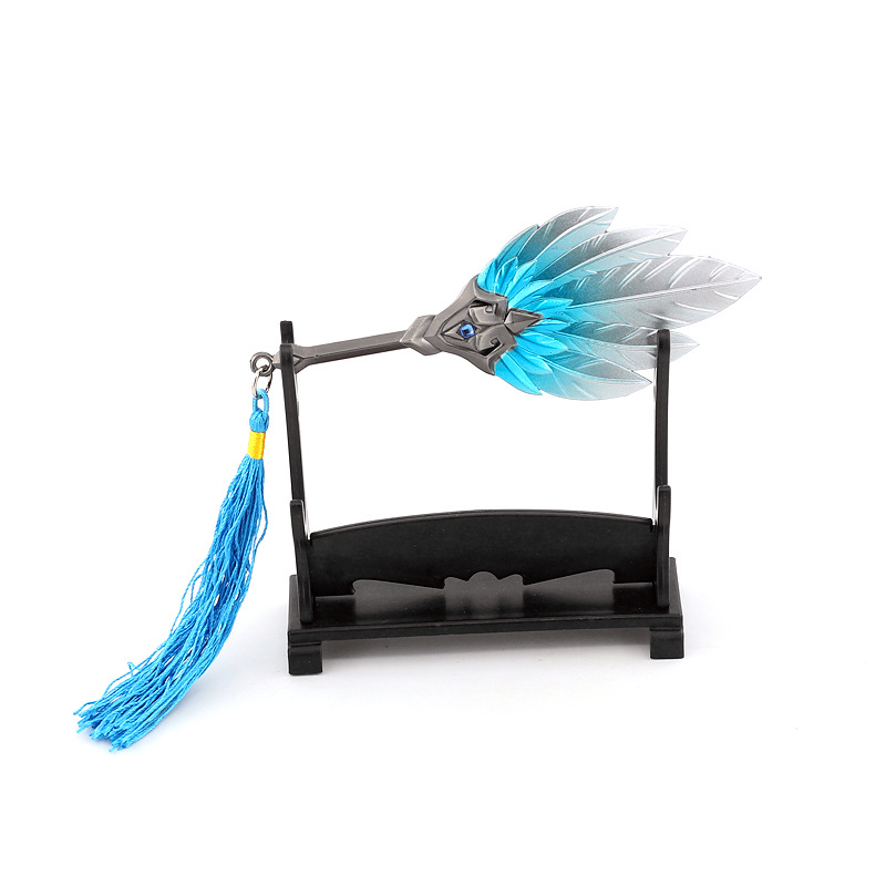 三国冷模型诸葛亮羽扇纶巾扇子模型全金属工艺品钥匙扣诸葛亮羽扇纶巾