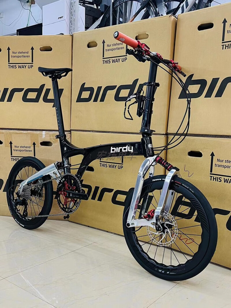 birdy折叠车德国鸟车代理 birdy r20 飊速款 406 碟刹折叠自行 银红