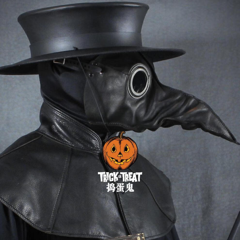 2022新款鬼鸣面具瘟疫cos服scp049鸟嘴乌鸦面具恐怖黑死病万圣节服饰