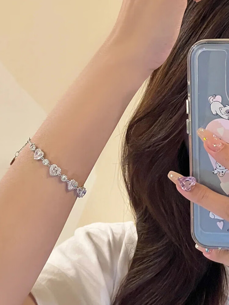 琦恋语手链 fanci范琦银饰怦然心动恋语银手链女925银鞠婧祎同款闺蜜