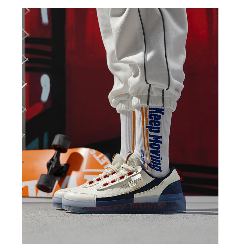 鞋夏季低帮皮面果冻鞋厚底运动休闲鞋潮流滑板鞋 【stash联名款】-3