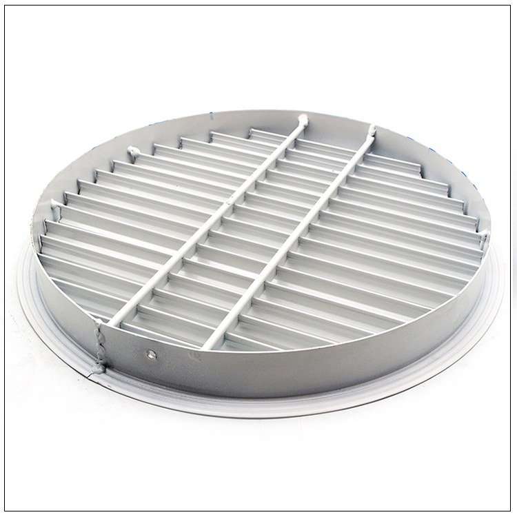 外墙圆形防雨百叶风口定制200铝合金圆形百叶窗出风口回风排风口 白色