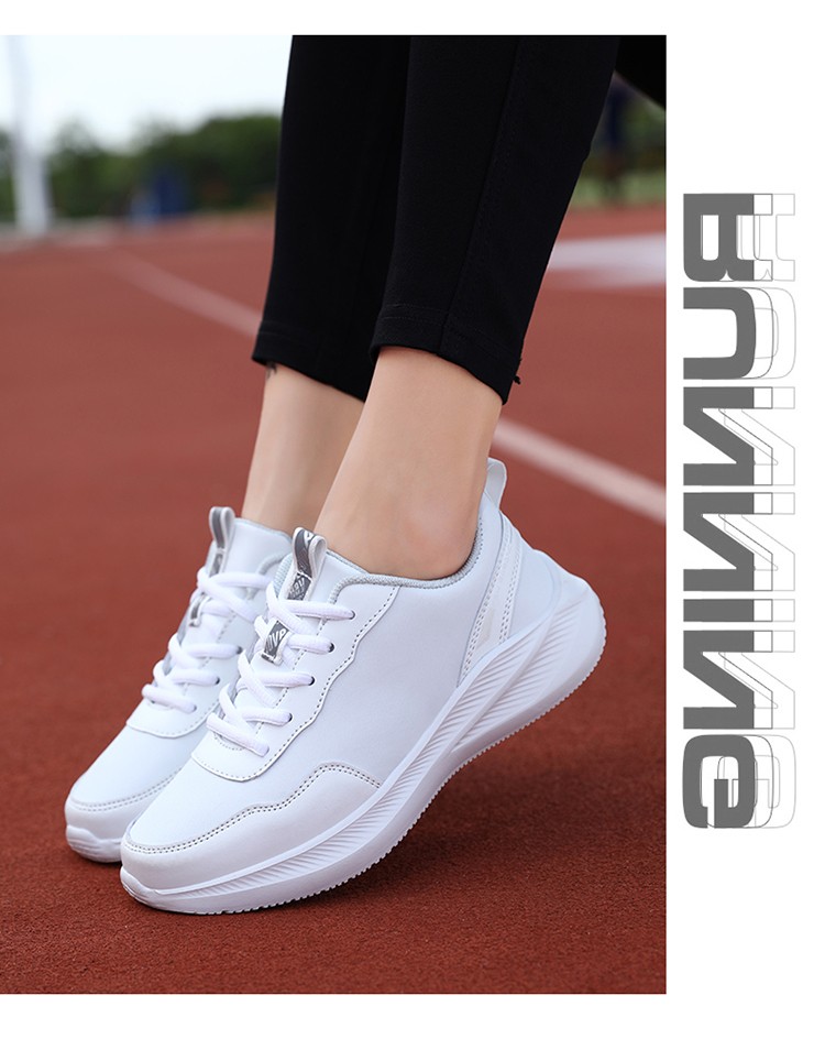 西域骆驼女鞋休闲鞋女皮面时尚韩版ins潮运动厚底子xylthsll226白色35