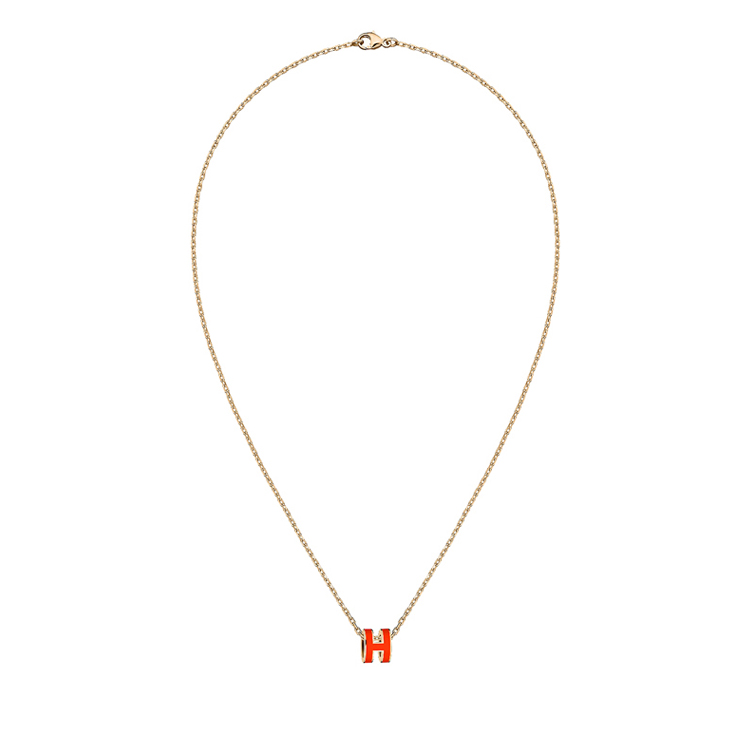 hermes/爱马仕项链女pop h字母迷你吊坠锁骨链旗舰官网专柜正品 mini