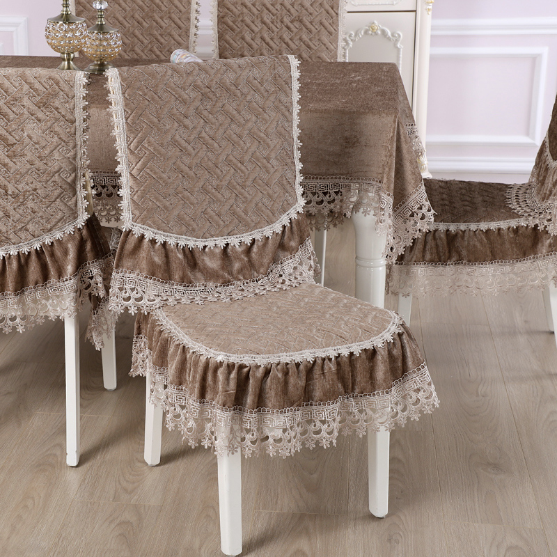 餐桌布椅垫椅套套装简约现代布艺长方形圆形桌布餐桌椅子套罩家用