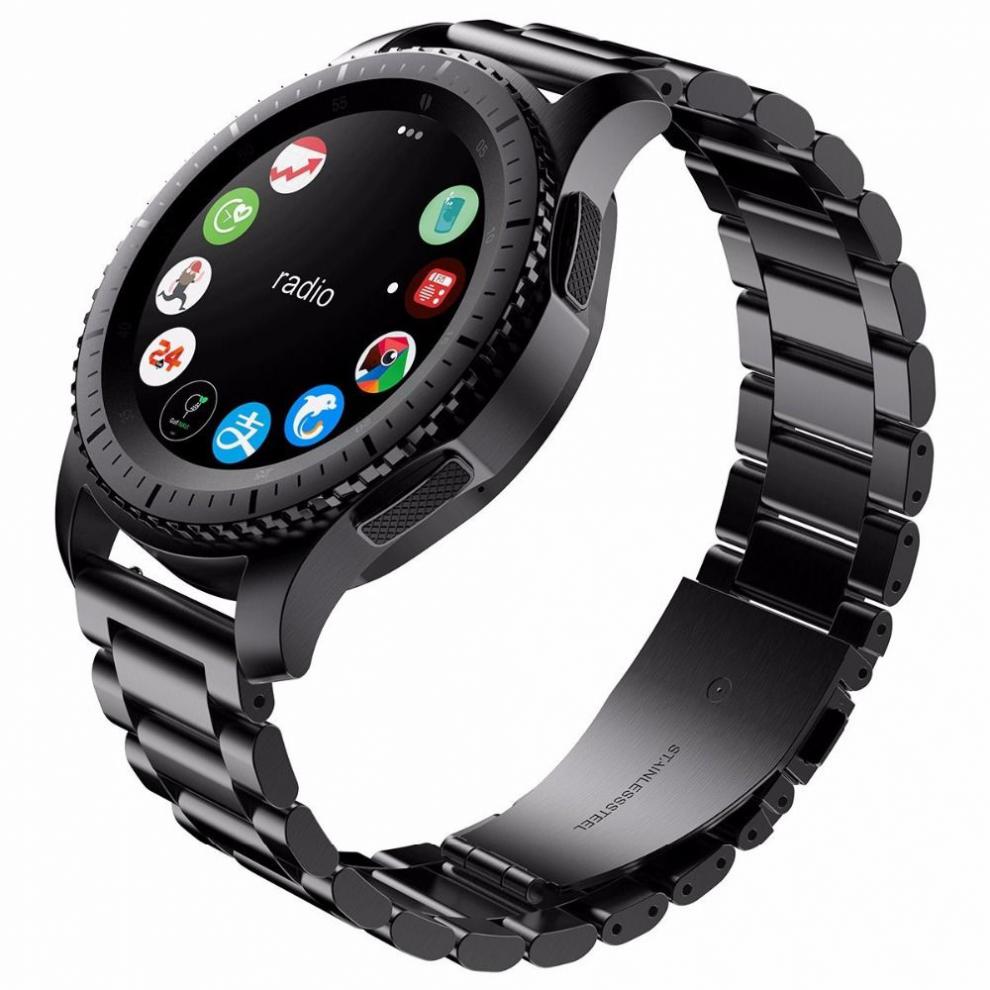 适用华为手表钢带gt2e表带watch2不锈钢gt蝴蝶扣表带gt23pro智能手表