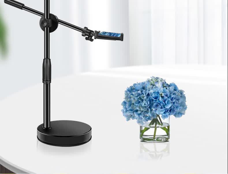 曼笃手机俯拍支架俯拍支架手机补光灯桌面直播三脚架视频录制拍摄美食