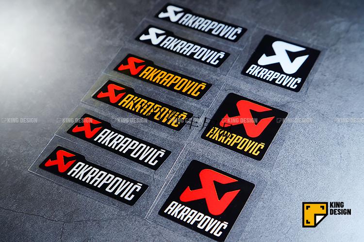 摩托车排气管贴纸国王车贴 akrapovic 天蝎改装 装饰贴画防水反光 a小