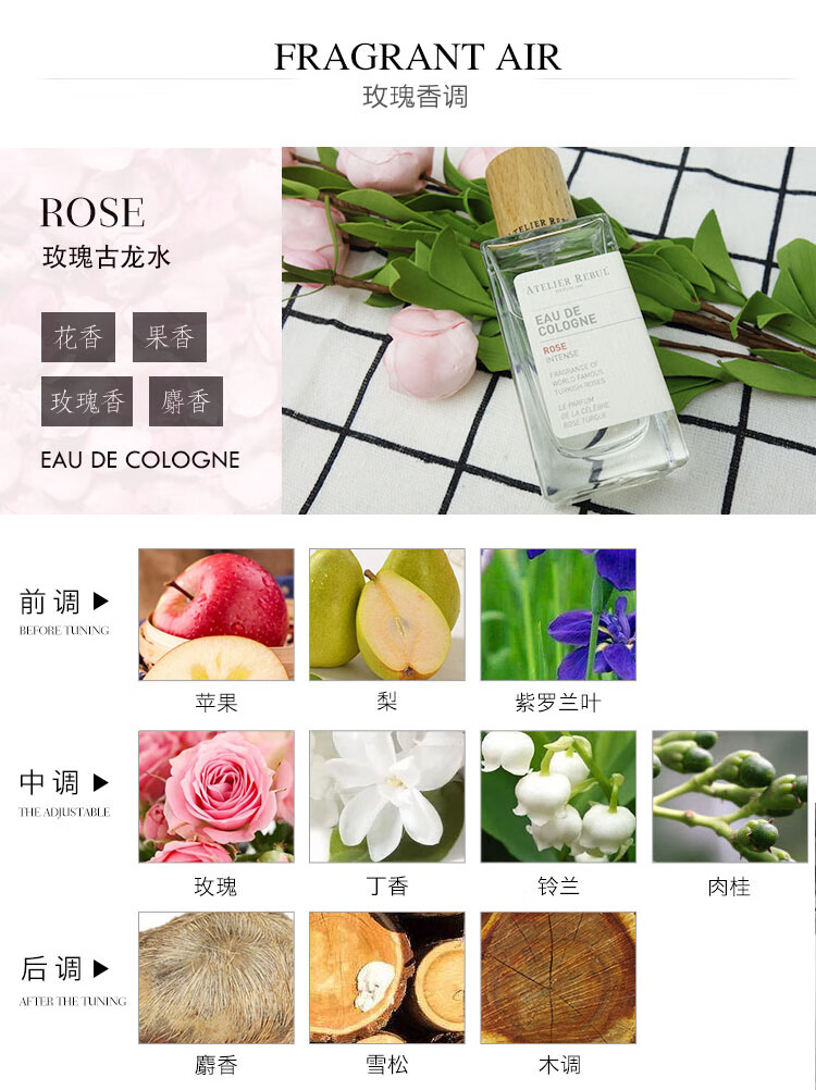 土耳其小众淡香水古龙水科隆液ice玫瑰柠jasmine茉莉50ml铃兰50ml