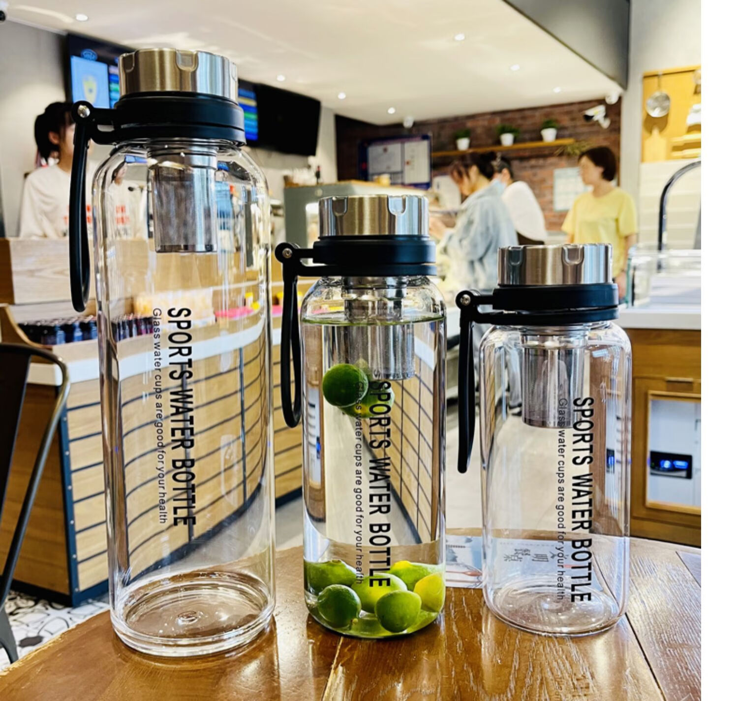 惢琪2000毫升的大容量水杯玻璃水杯超大容量2000ml男士高档茶水分离泡