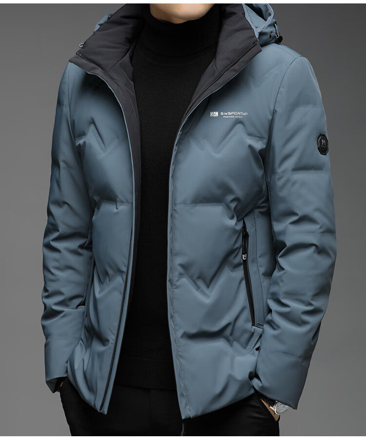 老牌专柜品牌男装稻草人羽绒服男士秋冬季新款中长款白鸭绒加厚保暖