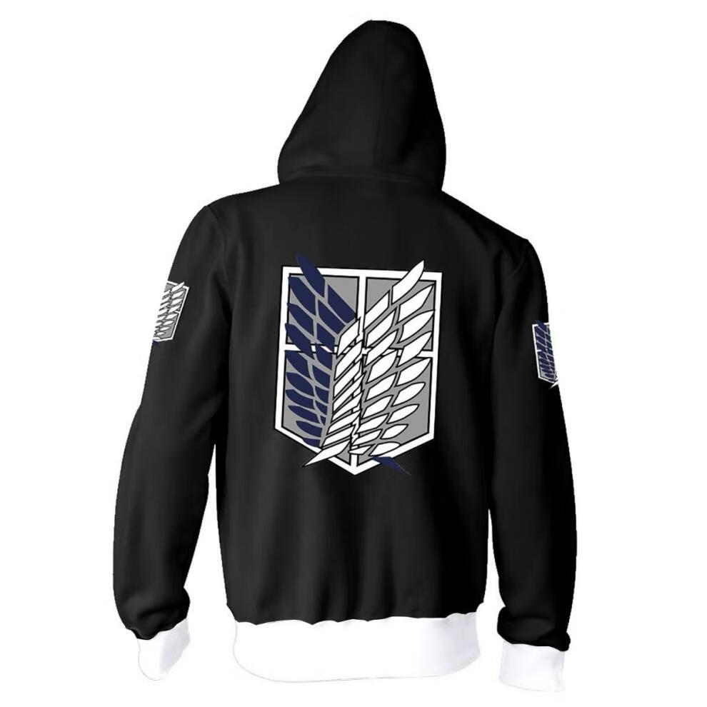 进击的巨人衣服 3d印花开衫连帽卫衣二次元日系的动漫斗篷巨人衣服cos