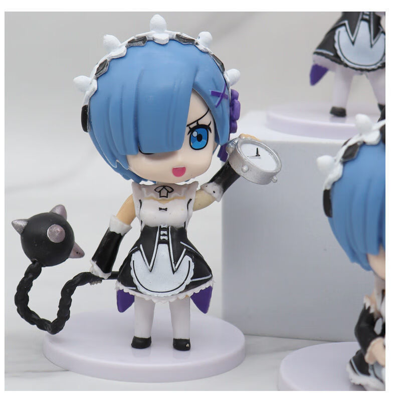 蕾姆手办女仆从零开始的异世界生活周边q版公仔女仆模型人偶车载摆件