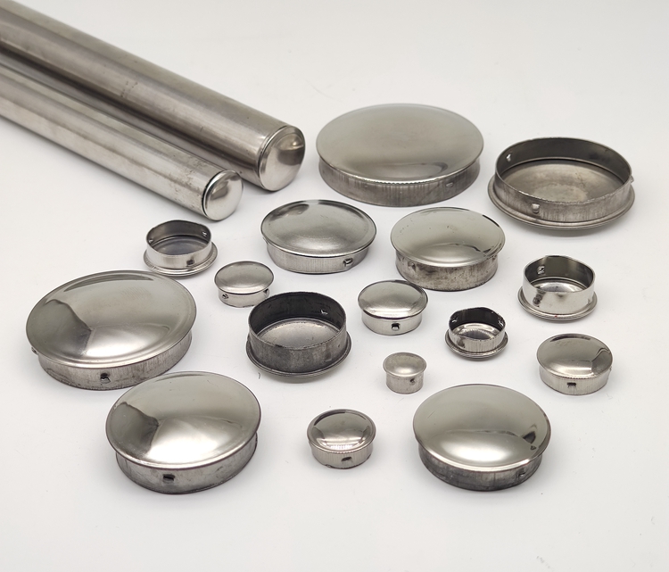 适用304不锈钢圆管堵头快速封口盖管孔盖内塞堵帽装饰盖封头钻孔塞盖