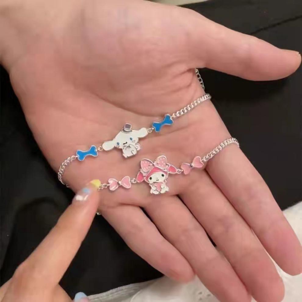 新三丽鸥美乐蒂玉桂狗情侣闺蜜手链女ins甜美可爱少女心学生礼物