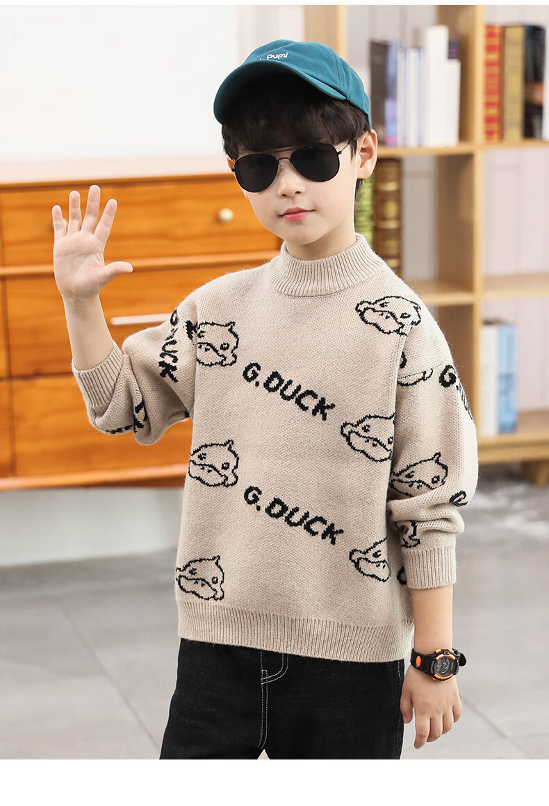童装男童毛衣312岁小男孩冬天穿的毛衣打底秋冬款2021新款中大儿童线