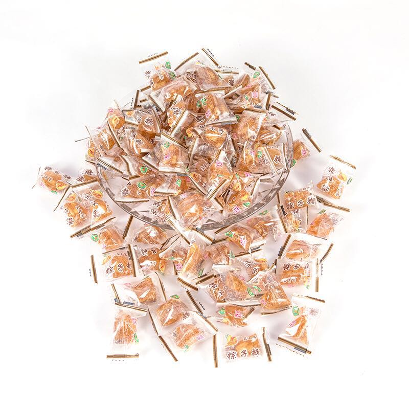 松子糖 采芝斋松子糖 松仁粽子糖散装500克约90颗苏州土特产糖果零食