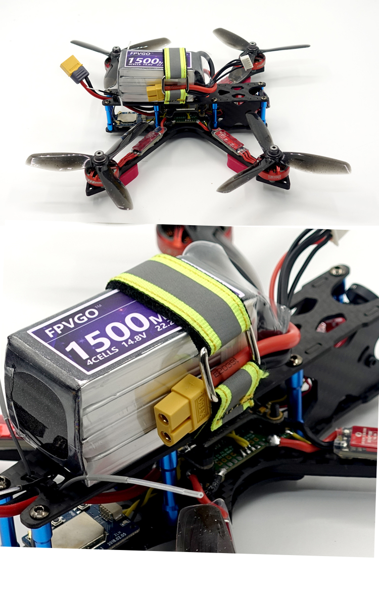 穿越机锂电池 fpvgo 1500 4s 100c 暴力 c数足 固定翼航模蓄电池款 4s