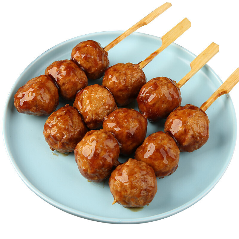 大成照烧脆骨丸鸡肉丸日式丸子串软骨大成食品脆骨串加热即食800g (备