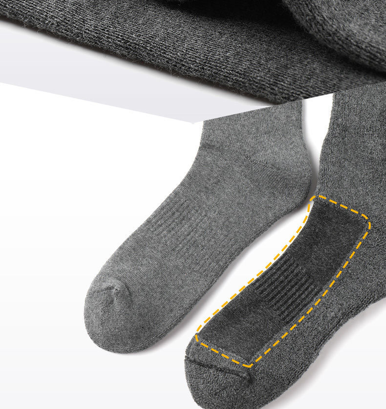 贞沫织加厚加绒毛圈袜子男过膝长袜护膝腿套加长保暖冬季老年人长筒高