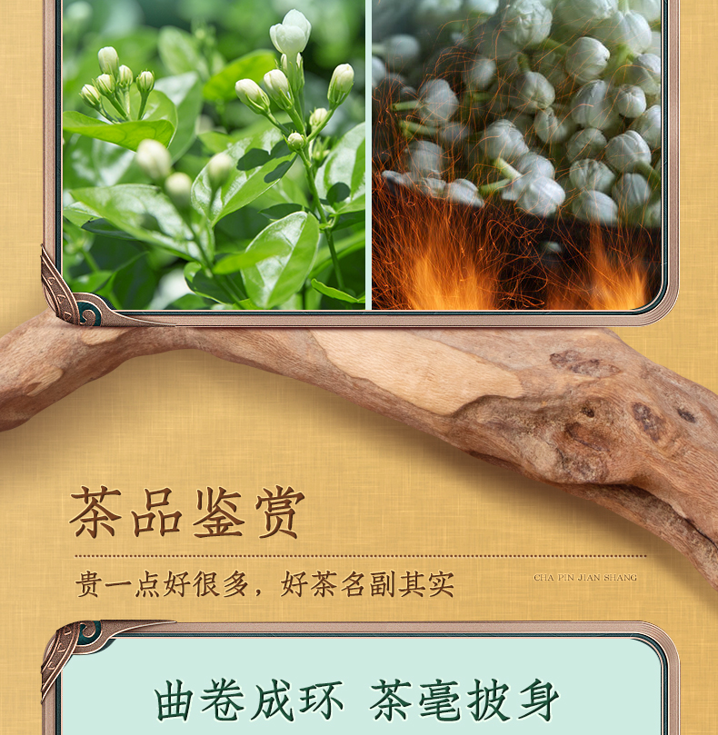 茉莉花茶新茶葉茶王濃香型茉莉女兒環金玉環散裝罐裝250g