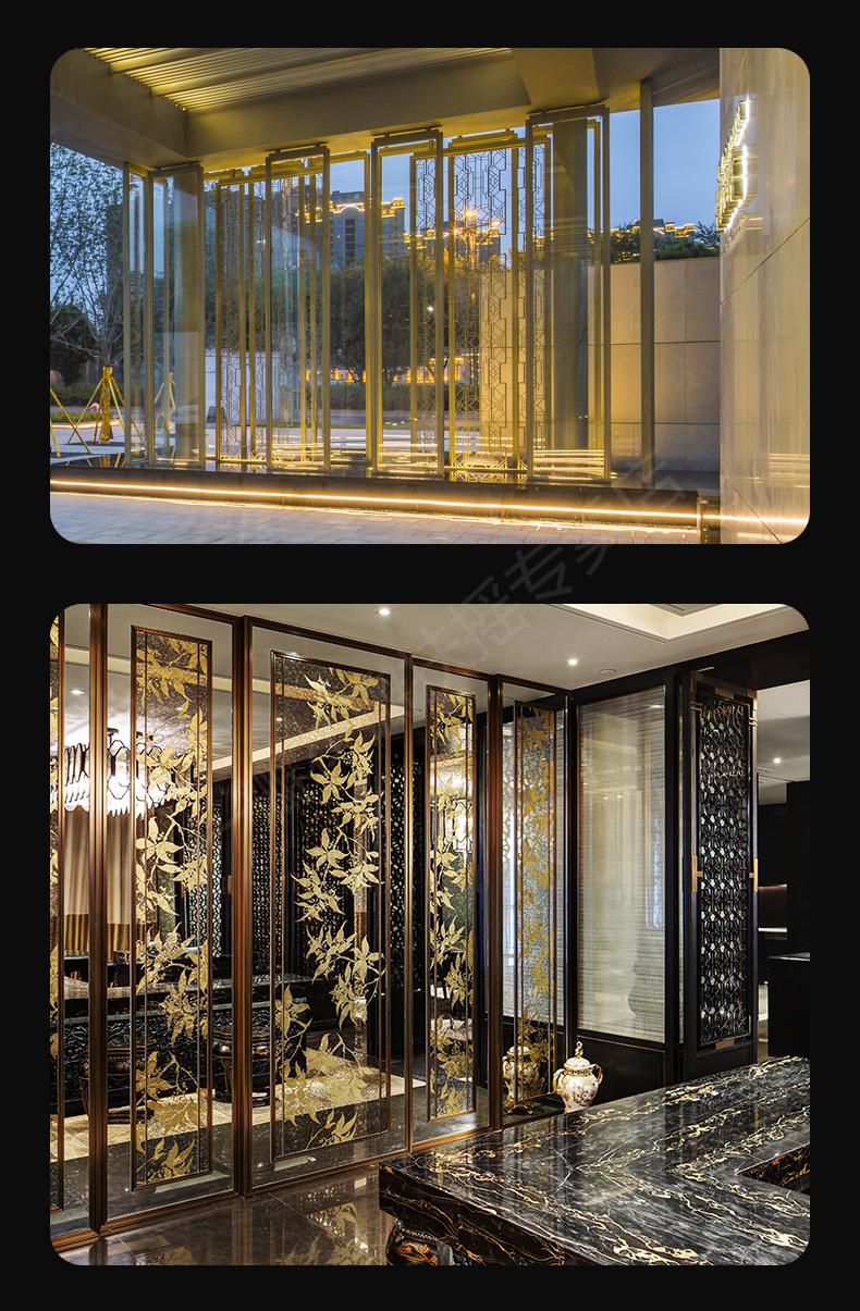 艺术玻璃隔断亮银艺术玻璃定制夹丝夹娟钢化玻璃隔断酒店夹胶双层雾化