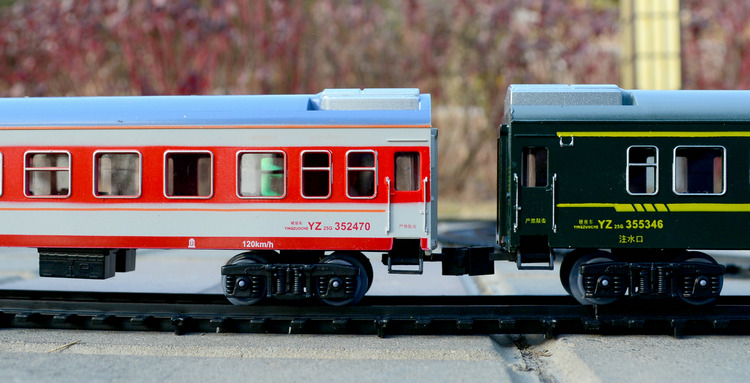 东风超长仿真电动轨道蒸汽高铁绿皮小火车模型儿童男女孩玩具精致版