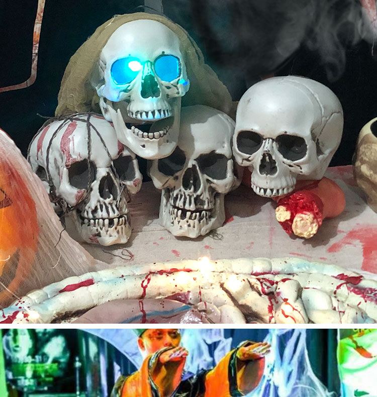 万圣节泡沫棺材墓碑 恐怖鬼屋密室逃脱装饰道具 加勒比海盗聚魂棺 4号