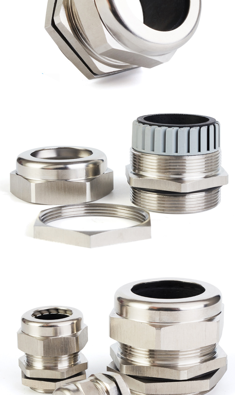 格兰头不锈钢防水接头金属葛兰头密封固定电缆头夹紧连接器m25151318