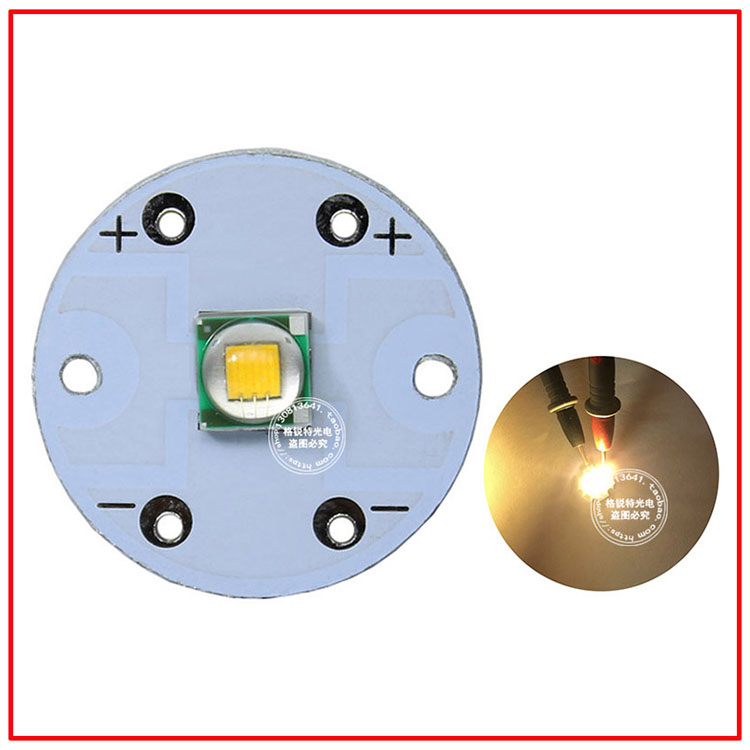 科锐creexml2t6u2灯珠10w强光5050探照钓鱼头灯手提灯光源国产t6暖白