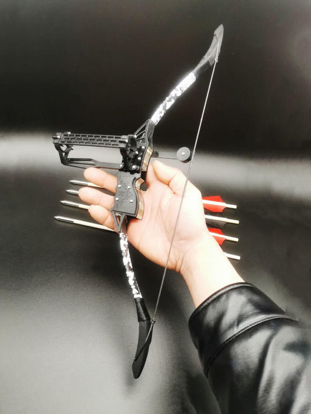 迷你传统竞技反曲弓箭射箭直拉弓玩具室内解压射击打靶弹射 竞技反曲