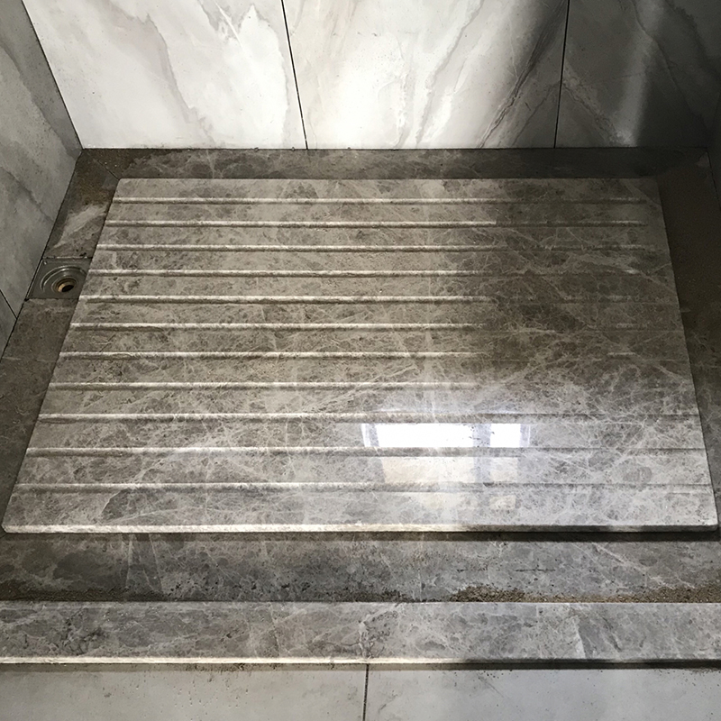只发江浙沪石材板浴室淋浴房地石大理石天然防滑拉槽定制人造卫生间