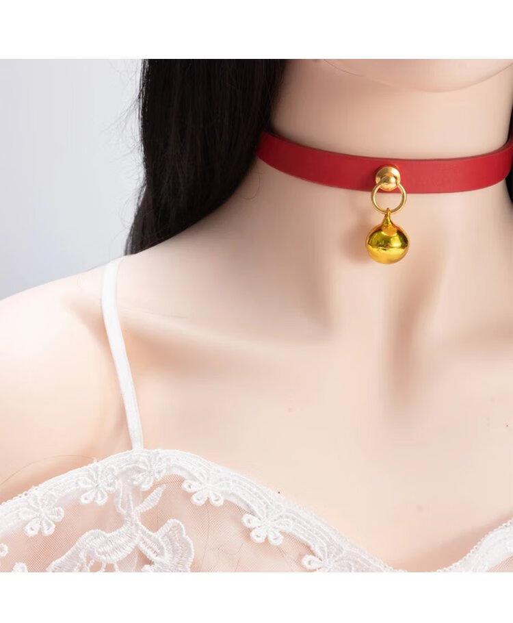 upsm 会响的铃铛 sm项圈外出日常定制刻字主奴礼物女m人用拘束k9 荧光