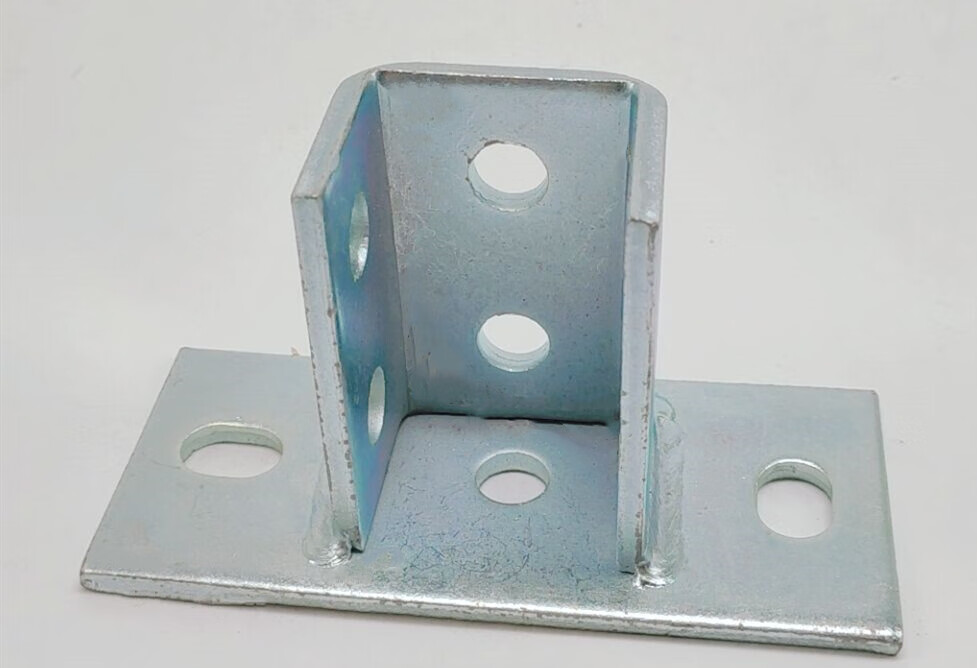 郦狼c型钢开口底座连接件 抗震支架免焊镀锌地脚安装太阳能光伏板牛腿