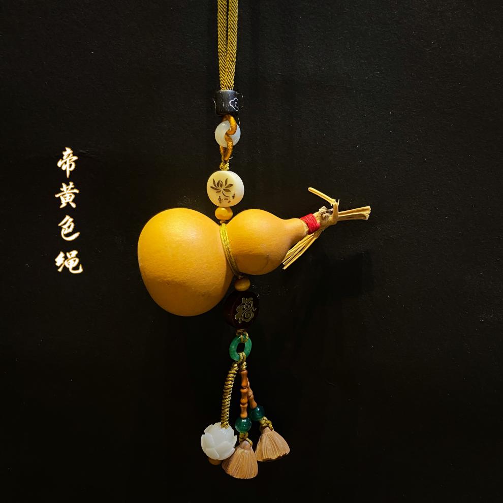 创意天然葫芦汽车挂件文玩小葫芦手把件车载后视镜吊坠男女挂饰品红色