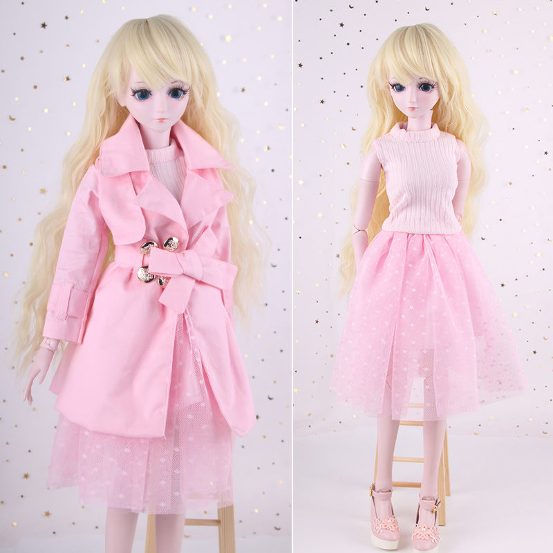 冰灵公主连衣裙校服jk制服凯蒂cm笑笑不含娃娃60厘米娃娃衣服不含娃娃