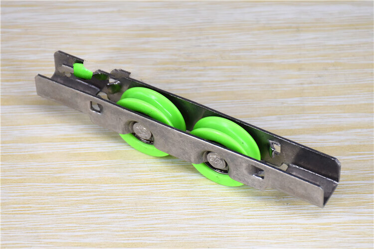 12mm平移无框阳台门窗滑轮推拉落地玻璃滚轮国标304不锈钢双凹轮8毫米