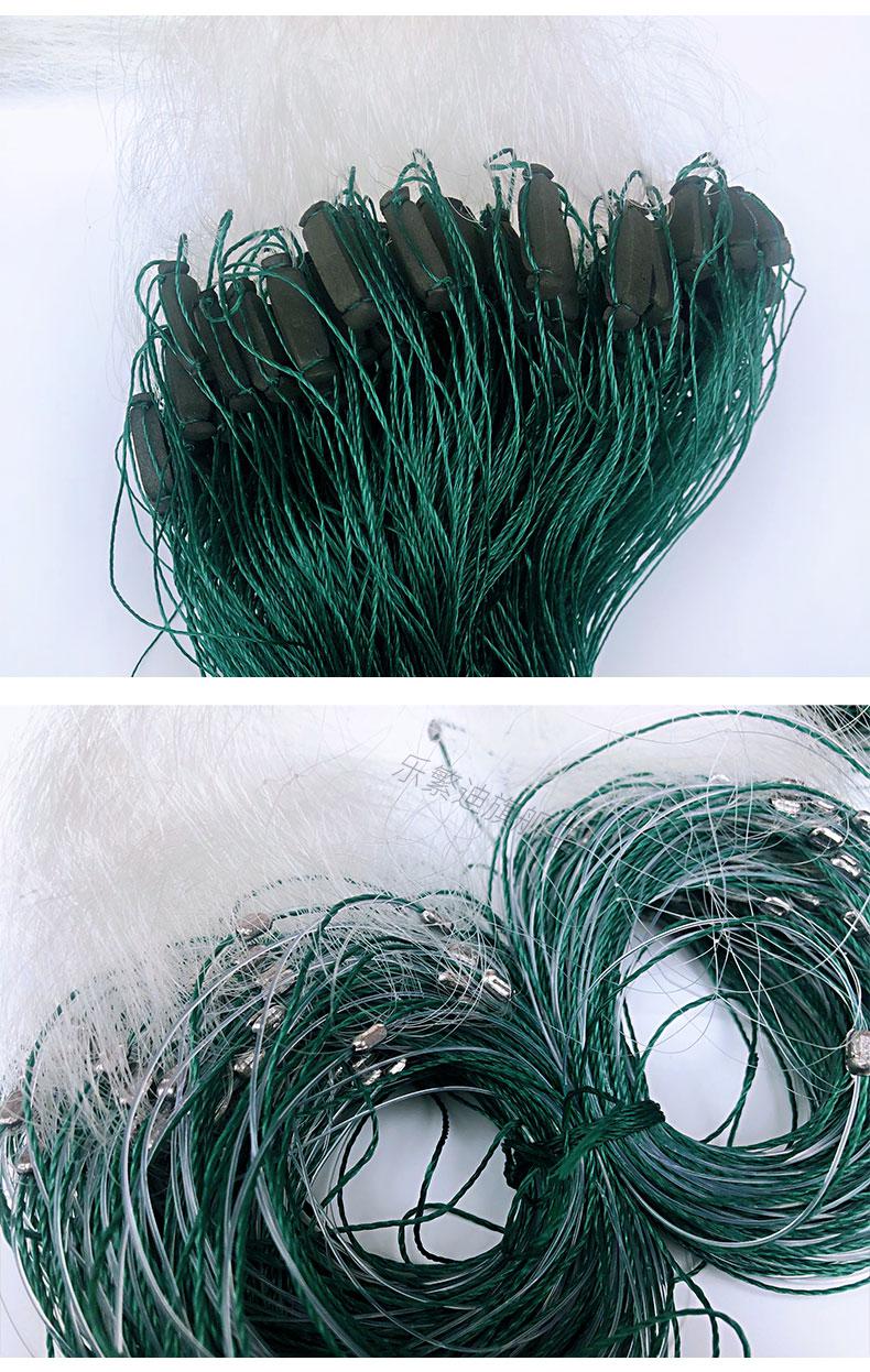 三层渔网丝网沉网15米2米3米白丝捕鱼网鲫鱼网挂网100米三层沉网白丝