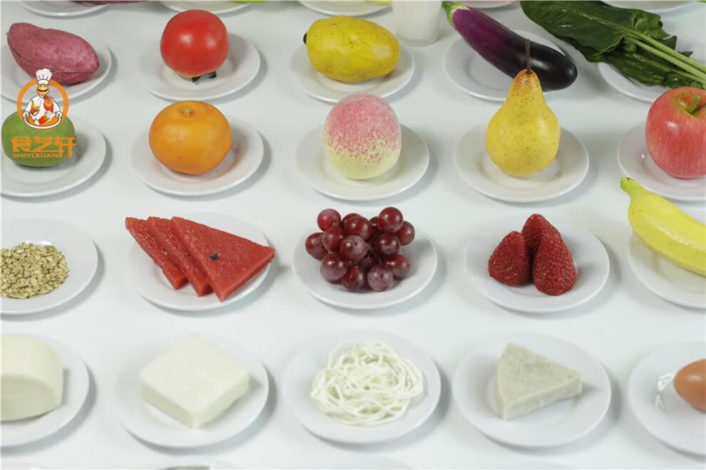 新款营养膳食宝塔模型 婴幼儿辅食食物交换份模型金字塔 迷你食物模型