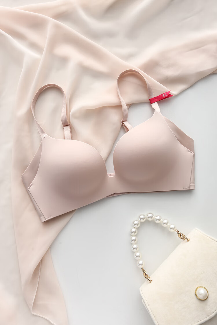 出口日本舒适文胸套装无钢圈聚拢光面收副乳少女内衣女三扣aa 绿 75b