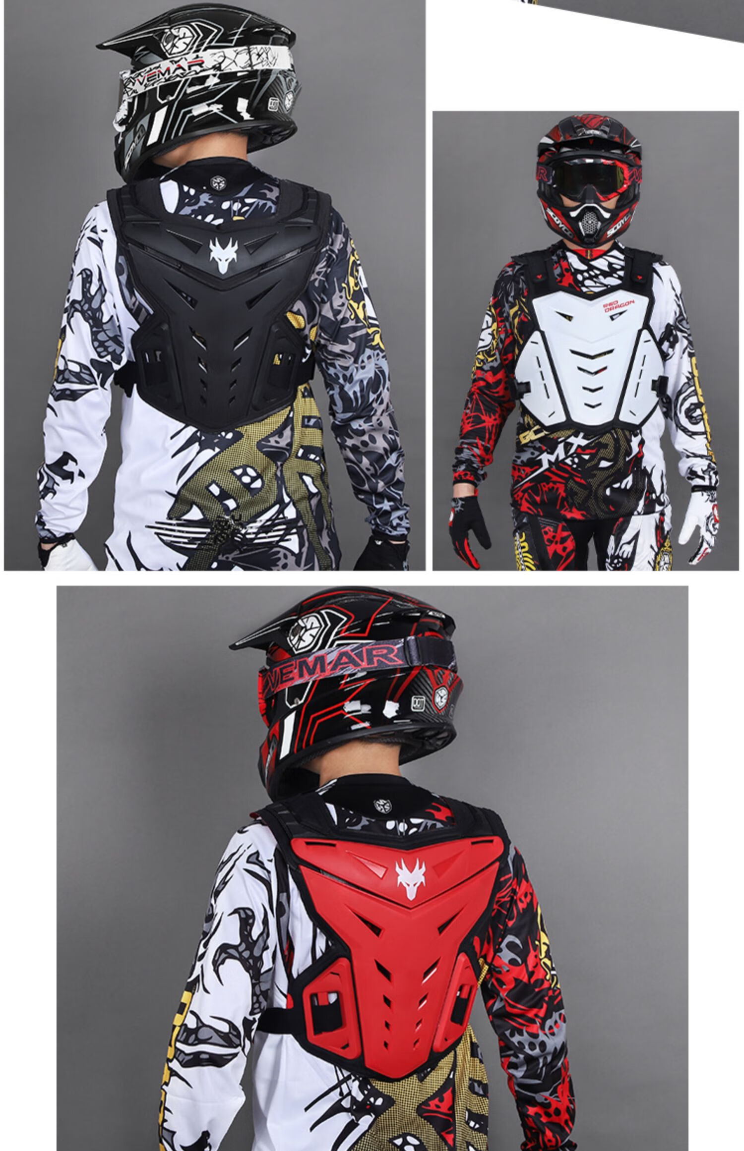 越野摩托车护甲衣防撞击防摔护胸护背机车赛车服盔甲护具骑行装备