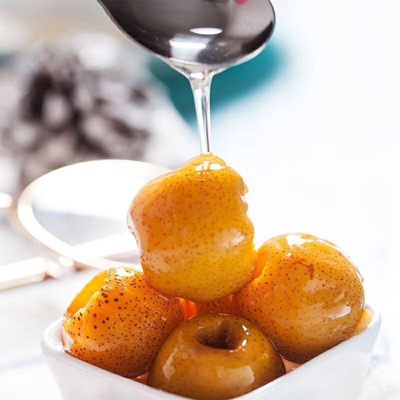 蒙清水果罐头 510g*4瓶 黄桃山楂什锦桔子梨菠萝草莓罐头 梨子4瓶