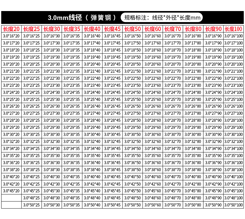 弹簧钢大小弹簧压力压簧压缩弹簧回位y型簧线径0240mm弹簧定做线径