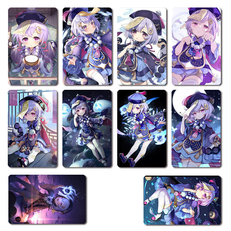 原神卡贴周边胡桃甘雨刻晴钟离动漫卡贴磨砂公交卡饭卡二次元游戏贴纸