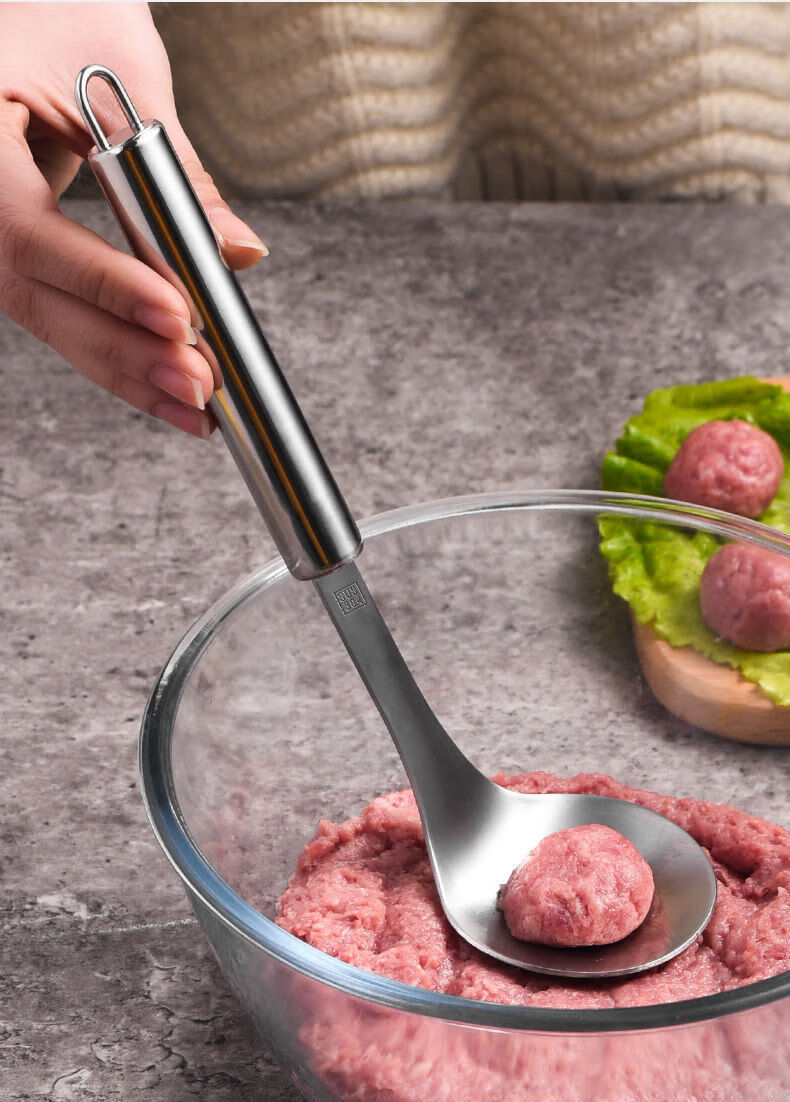 慕质muzhi不锈钢肉丸勺压挤丸子神器家用鱼丸制作模具厨房小工具压丸