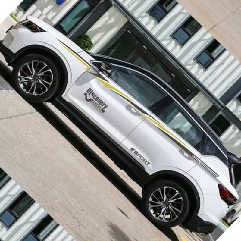 定制吉利缤越车身拉花个性装饰贴滨越腰线彩条汽车贴纸改装专用 款式5