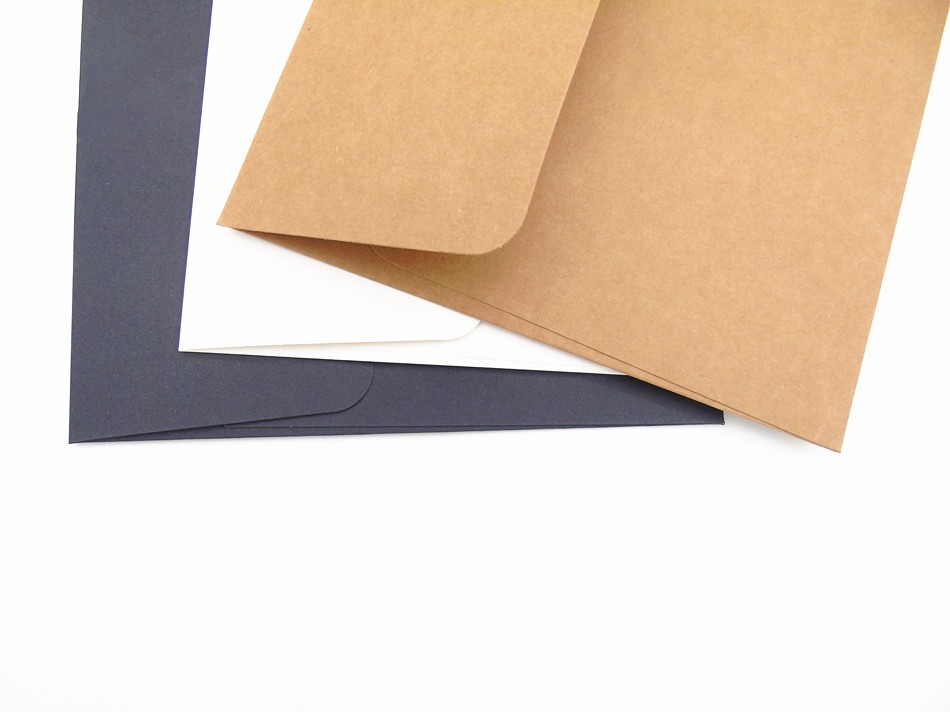 30个a4牛皮纸信封9号中式黑白色信封收纳袋文件袋文件夹定制logo30个3