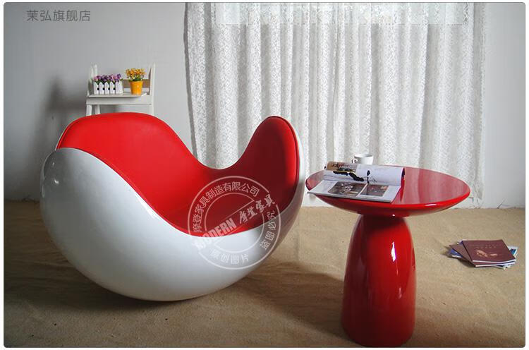 不倒翁躺椅不倒翁椅时尚摇摇椅创意休闲椅子蛋椅躺椅胎盘椅懒人玻璃钢