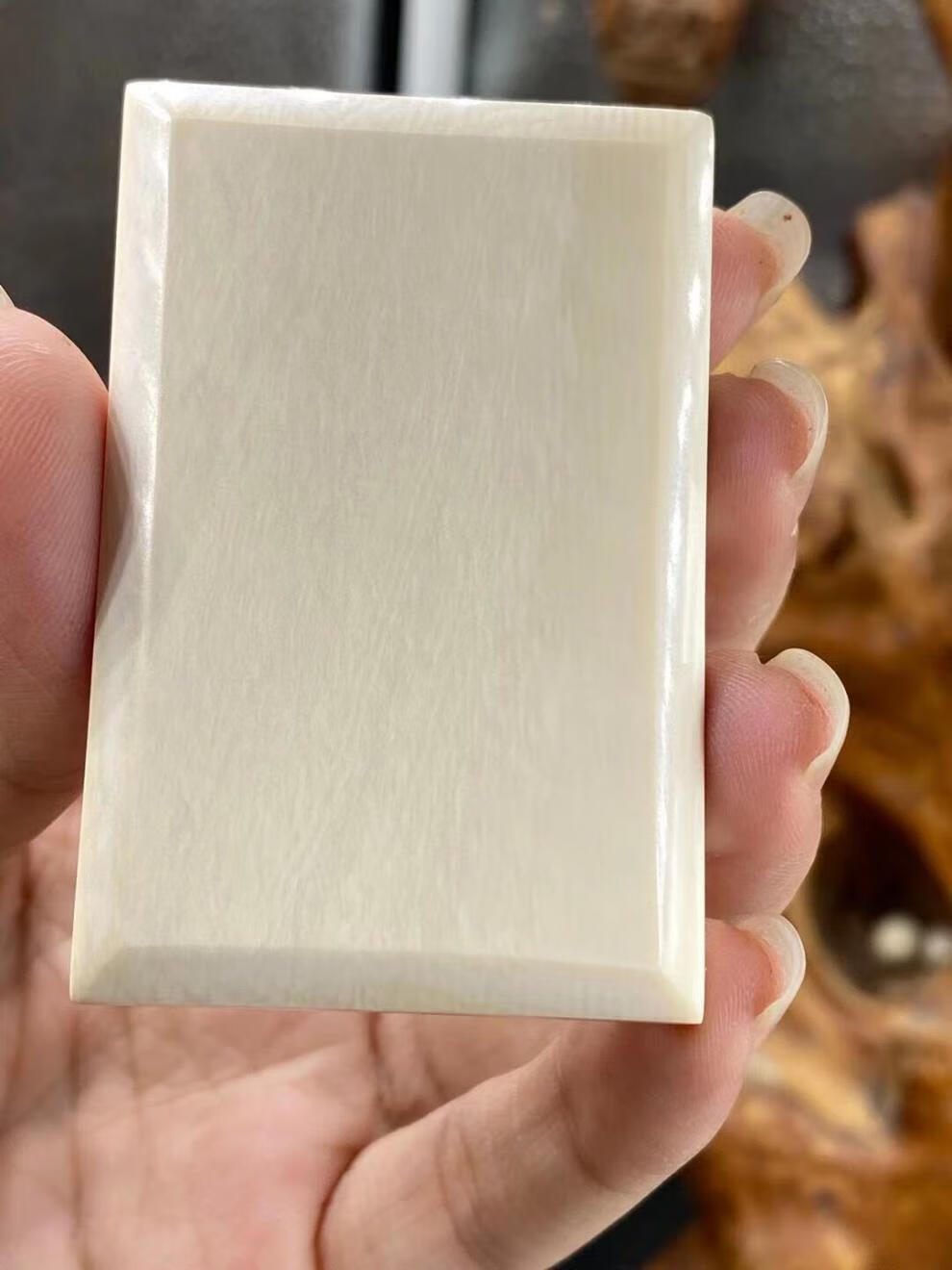 朴春 猛犸象牙平安无事牌吊坠 项链 挂坠男女款 冰料情侣款牙雕饰品