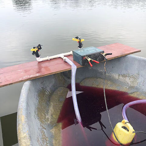 鱼塘小龙虾塘洒药机池塘打药机撒药机船用消毒机喷药洒药神器配件